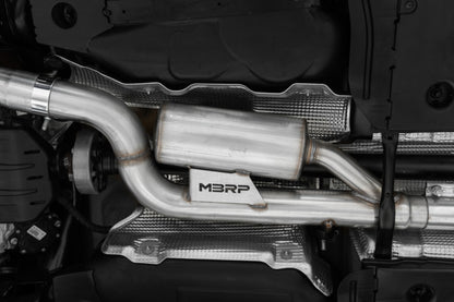 MBRP Armor Pro Series 2022-2024 Volkswagen Golf R MK8 T304 Stainless Steel 3-inch Cat-Back Exhaust System with Quad Rear Exit and Carbon Fiber Tips