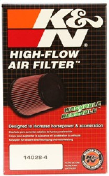 K&N Engineering Universal Round Air Filter with 2.75 Inch Flange ID – Straight, 4 Inch Outer Diameter, 6 Inch Height, 20 Degree Angle