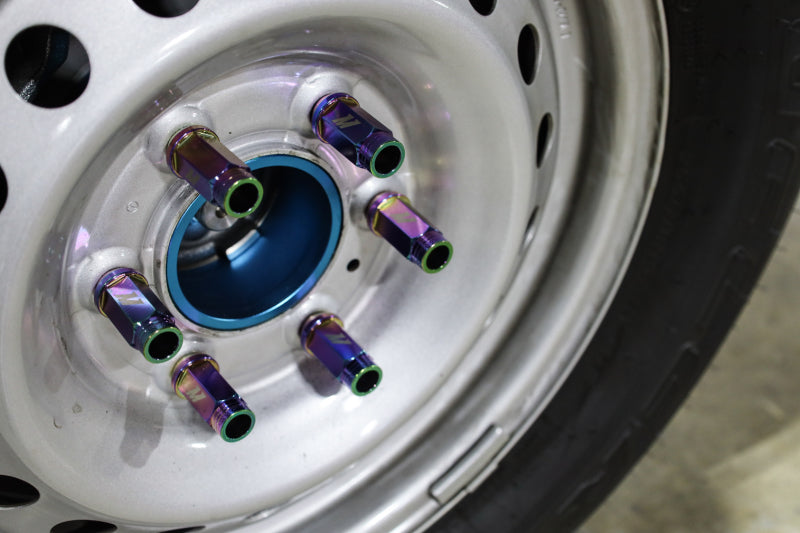 Mishimoto Aluminum Locking Lug Nuts M12x1.5 27-Piece Set for Ford Bronco – Neo Chrome Finish