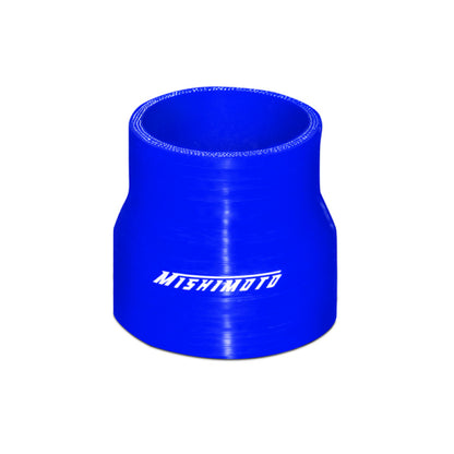 Mishimoto 2.5 to 3 Inch Blue Silicone Transition Coupler for Automotive Cooling and Intake Systems