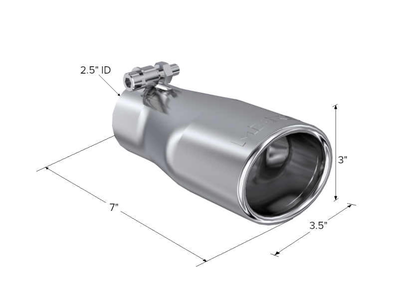 MBRP Universal Exhaust Tip 3 Inch Diameter Oval - Polished T304 Stainless Steel