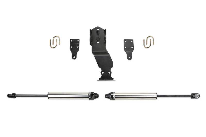 Fabtech 19-20 Ford F450/F550 4WD Dual Steering Stabilizer System with 2.25-inch Shocks