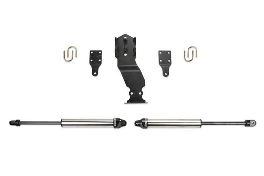 Fabtech 19-20 Ford F450/F550 4WD Dual Steering Stabilizer System with 2.25-inch Shocks