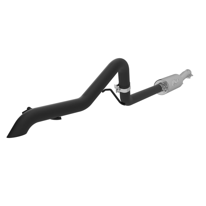 MBRP Armor BLK Series Cat Back Exhaust System for 2007-2011 Jeep Wrangler 3.8L V6 - Black Coated, Off-Road Tailpipe
