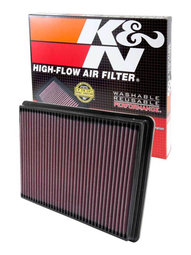 K&N Engineering 33-2141-1 High-Flow Reusable Drop-In Air Filter for Buick Century, Pontiac, Chevy, and Buick Models