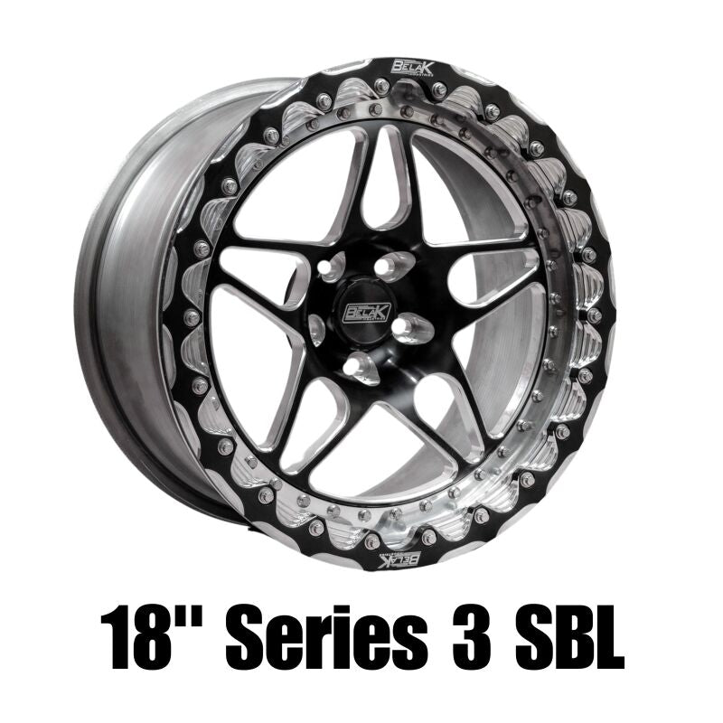 Belak Series 3 18x11 Inch Single Beadlock Wheel with 6.75 Inch Backspacing and 5x112mm Bolt Pattern