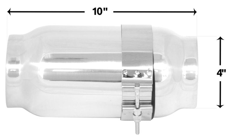Spectre Inline Air Box with High Flow Filter - 5 Inch Diameter, 4 Inch Inlet and Outlet for Custom Engine Air Intake