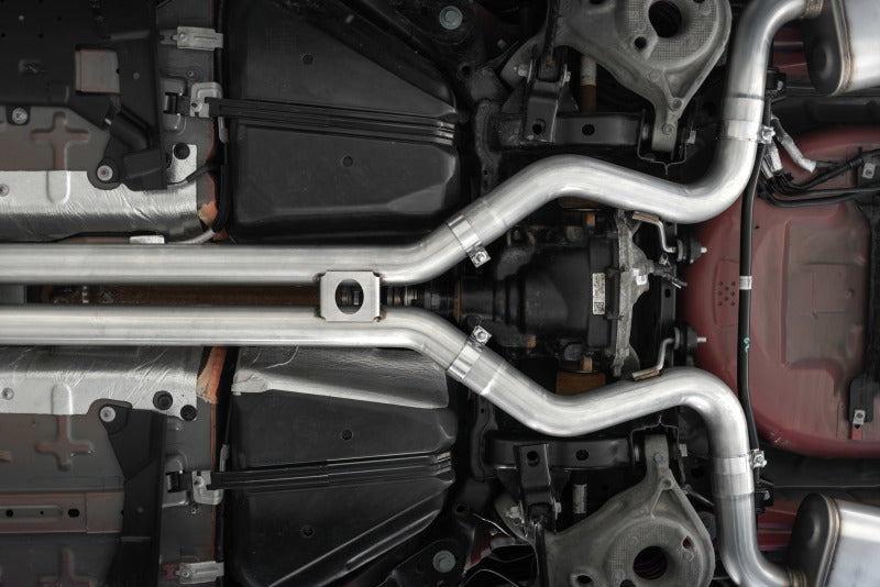 MBRP Armor Pro Series Cat Back Exhaust System for Ford Mustang GT 2018-2022 with Quad Carbon Fiber Tips - T304 Stainless Steel