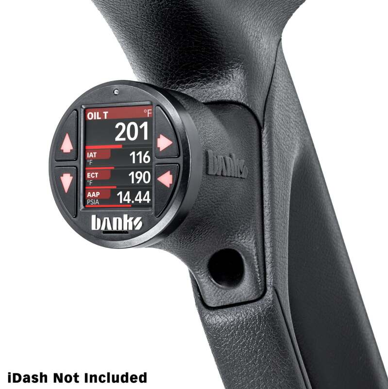 Banks Power iDash Stealth Single Gauge Pod Kit for 2018-2023 Jeep JL and Gladiator