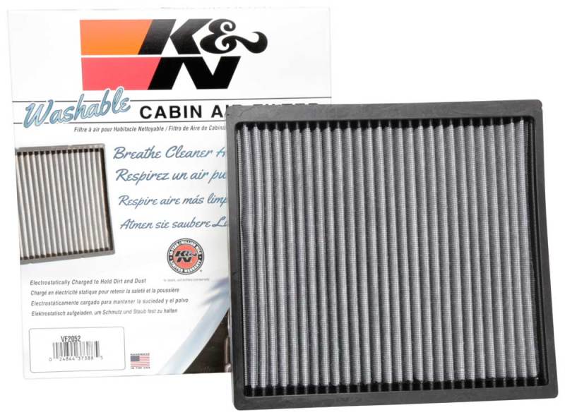 K&N Replacement Cabin Air Filter VF2052 for 2019 Ford Ranger - Washable & Reusable with 10-Year Warranty