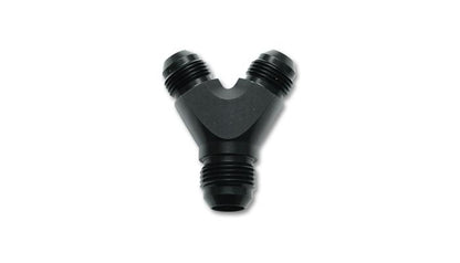 Vibrant -12AN to -10AN Fuel Cell Bulkhead Y-Adapter Fitting in Aluminum