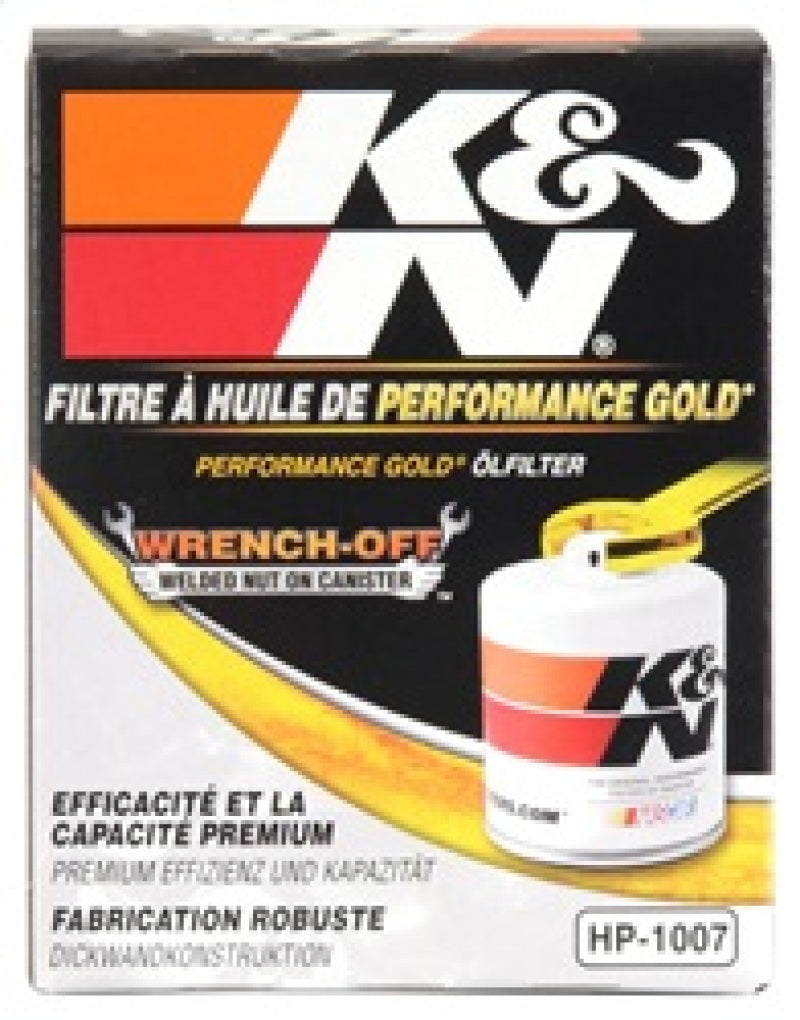 K&N Engineering HP-1007 Performance Gold Oil Filter for Chevrolet Avalanche & Suburban