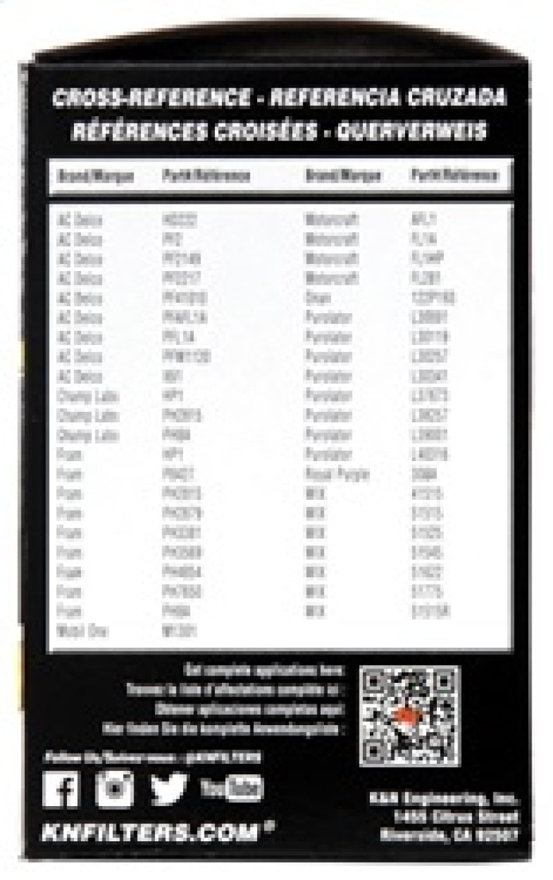 K&N Engineering HP-3001 Premium Oil Filter for Volkswagen and More