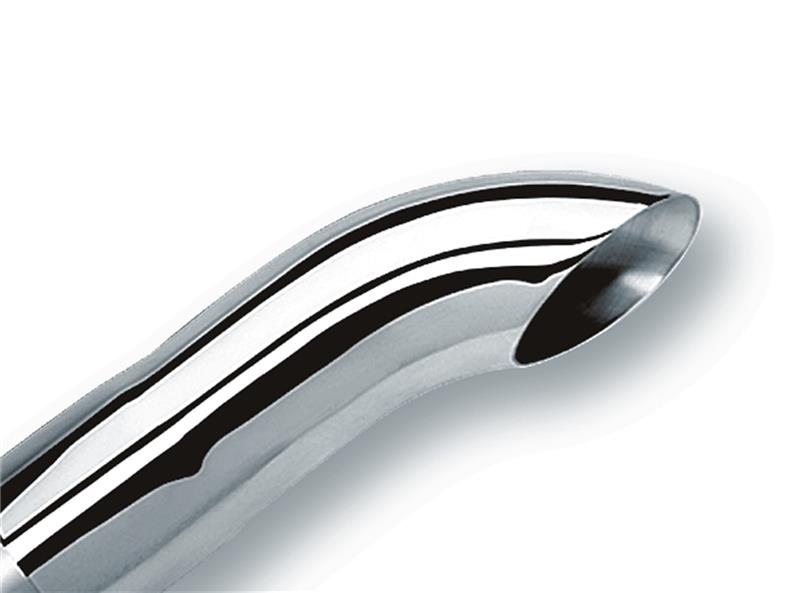 Borla Universal Polished 3-Inch Stainless Steel Exhaust Tip - Single Round Turndown/Turnout with Set Screw Mounting