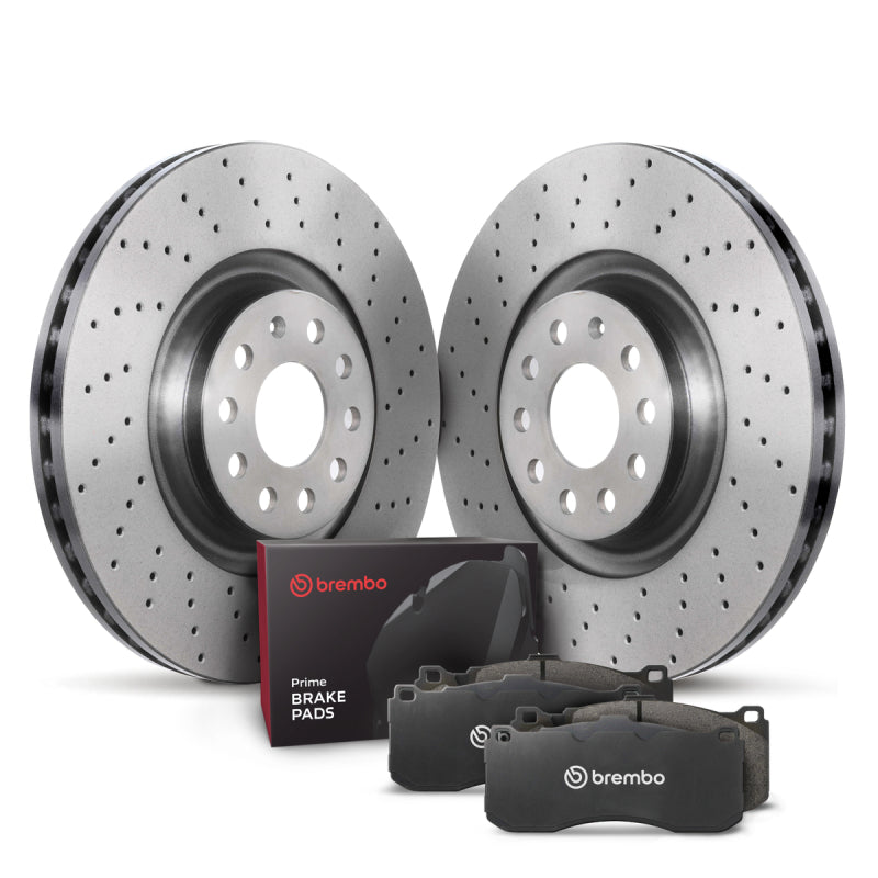 Brembo OE Front Disc Brake Kit for 1996-1999 Audi A4 and Quattro - Part Number KTX4072
