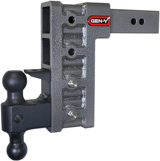Gen-Y Mega Duty 2.5in Shank 9in Drop 3K TW 21K Hitch w/GH-061 Dual-Ball/GH-062 Pintle Lock