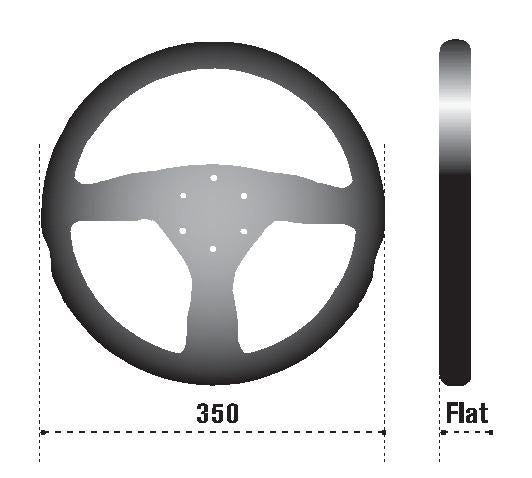 Sparco L505 Lap 5 Black Steering Wheel - Durable, Performance-Oriented Design