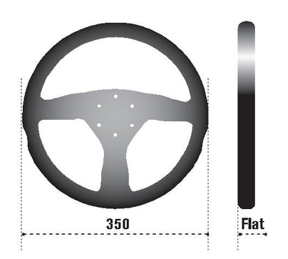 Sparco L505 Lap 5 Black Steering Wheel - Durable, Performance-Oriented Design