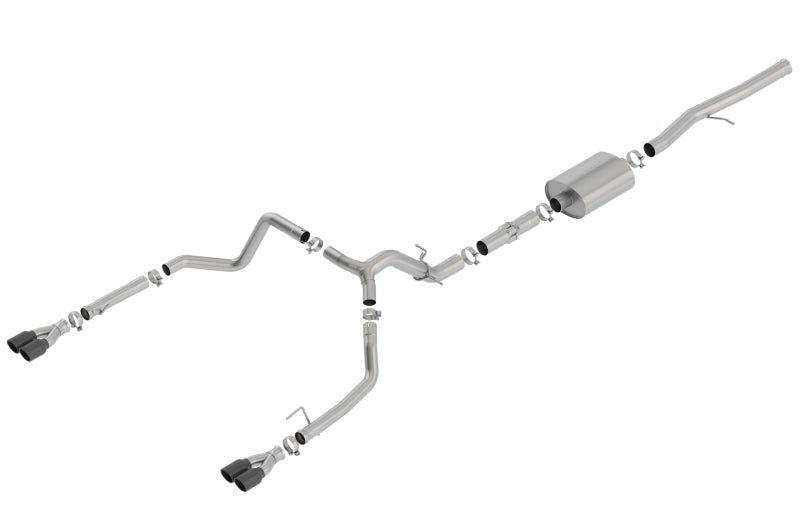 Borla 19 Chevrolet Silverado / GMC Sierra 1500 6.2L SS ATAK Cat-Back Exhaust with Black Chrome Tips - Part #140776BC