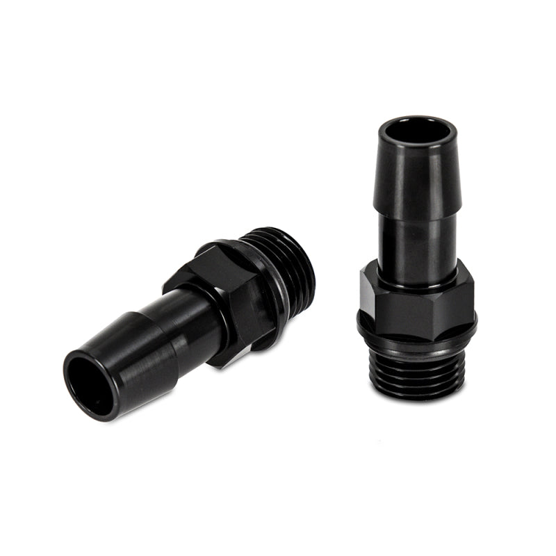 Mishimoto MMFT-M16-12BK Aluminum Fittings - 16x1.5 to 1/2-Inch Hose Barb Adapter (Pack of 2)