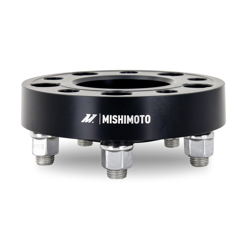 Mishimoto 5x114.3 Wheel Spacers with 67.1mm Center Bore and M12 Studs – Black, Part Number MMWS-004-250BK
