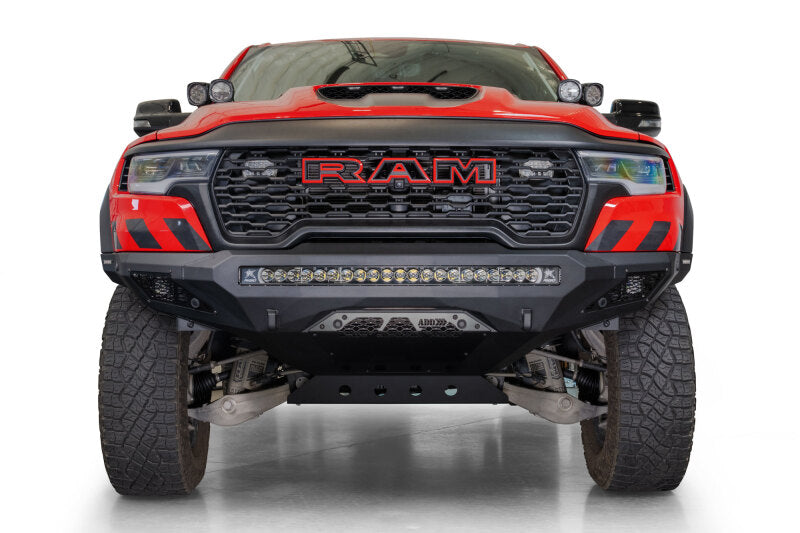Addictive Desert Designs 2025 Ram RHO Stealth Fighter Front Bumper with LED Light Mounts and D-Ring Clevises