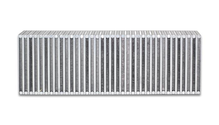 Vibrant Vertical Flow Air-to-Air Intercooler Core 24in W x 8in H x 3.5in Thick with Bar and Plate Construction