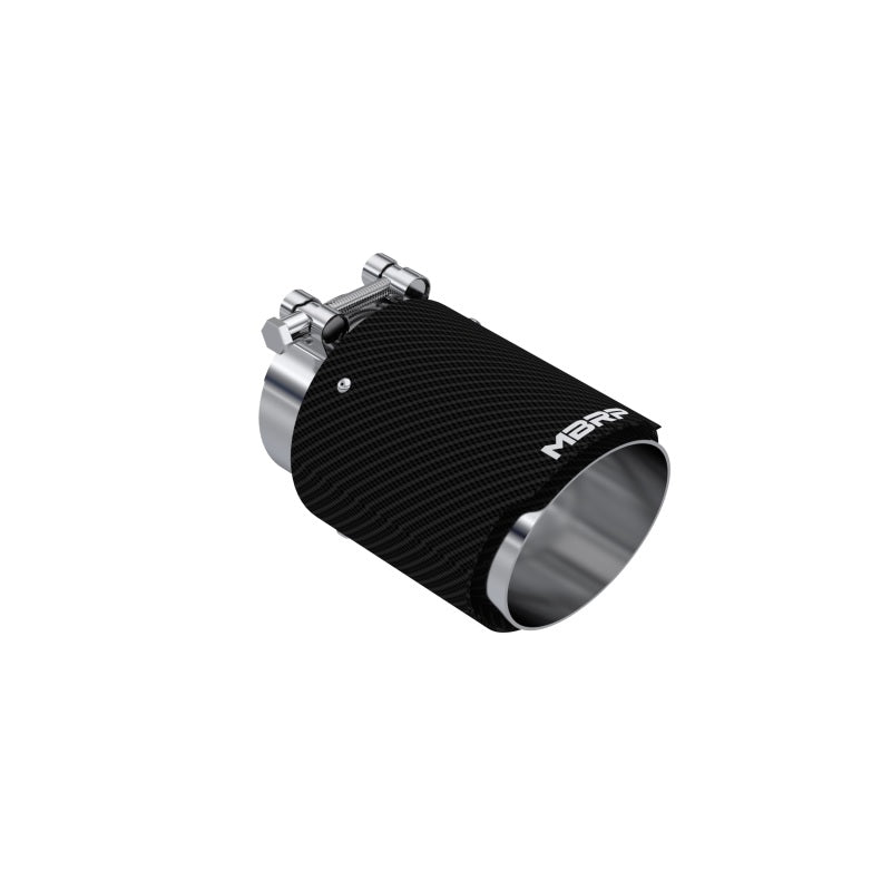 MBRP Universal Carbon Fiber Exhaust Tip 3-inch Inlet / 4-inch Outlet, Dual Wall, Angle Cut