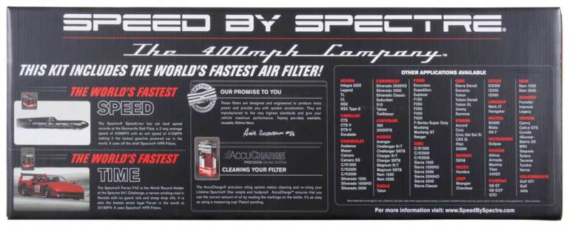 Spectre 99-07 GM Truck V8-4.8/5.3/6.0L F/I Air Intake Kit - Clear Anodized with Red Filter