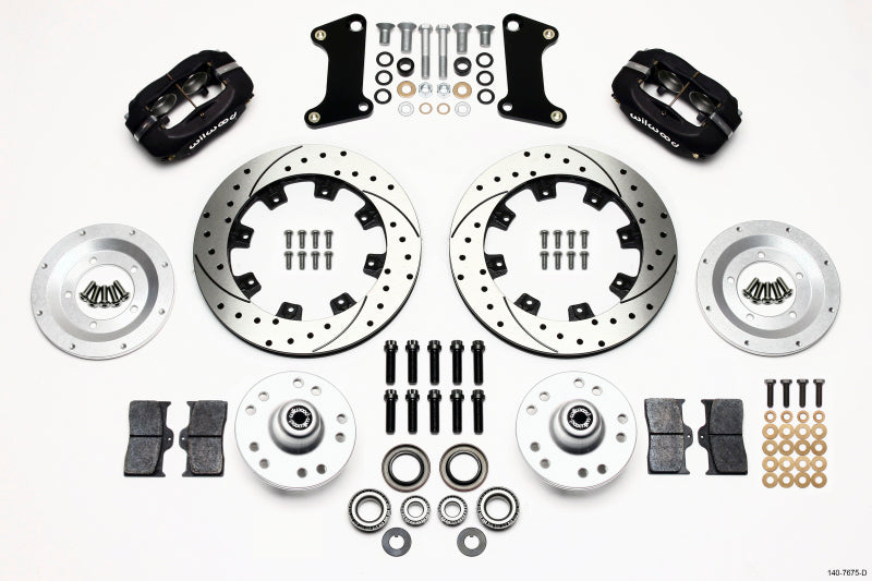 Wilwood Forged Dynalite Front Hub Kit with 12.19-inch Rotors for 1964-1974 American Muscle Cars