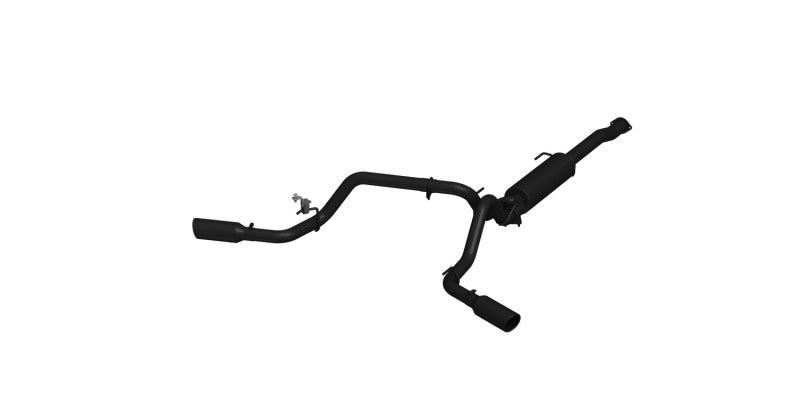 MBRP Armor BLK Series 3-Inch Cat Back Dual Split Side Exhaust System for 2016-2017 Toyota Tacoma