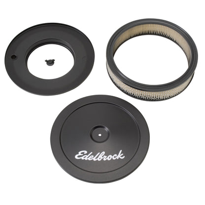 Edelbrock Pro-Flo Series Round Chrome Air Cleaner for 5-1/8 Inch Carburetors