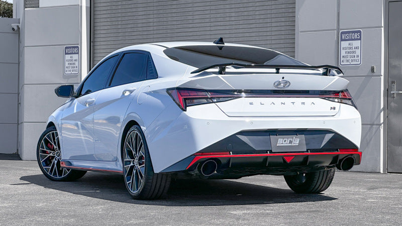Borla ATAK Cat-Back Exhaust System for 2022-2023 Hyundai Elantra N 2.0L Turbo with Black Chrome Tips