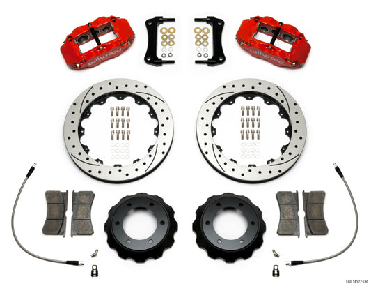 Wilwood Narrow Superlite 6R Front Brake Kit for Toyota Tacoma 2005-2015 with 12.88-inch Drilled Rotors and Lines