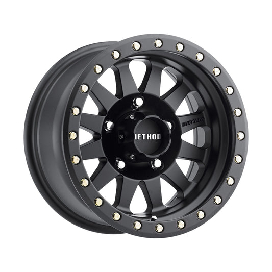 Method MR304 Double Standard 15x8 Matte Black Wheel with -24mm Offset and 5x4.5 Bolt Pattern