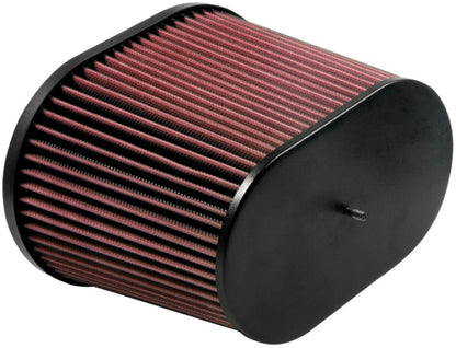 K&N Engineering Universal Oval Straight Air Filter - 3.688-inch Flange ID, 10.25-inch Base Outer Surface Length, 7.875-inch Height