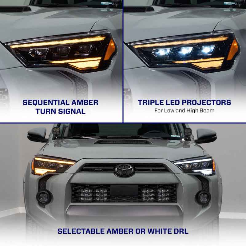 Form Lighting 2014-2024 Toyota 4Runner Sequential LED Projector Headlights (Pair)
