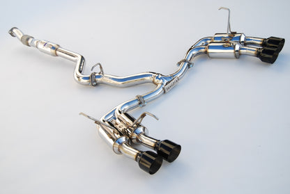 Invidia Gemini R400 Single Layer Quad Black Tip Cat-Back Exhaust for 2015+ Subaru WRX / STI