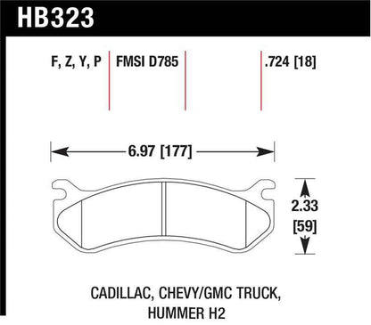 Hawk Chevy / GMC Truck / Hummer LTS Street Rear Brake Pads