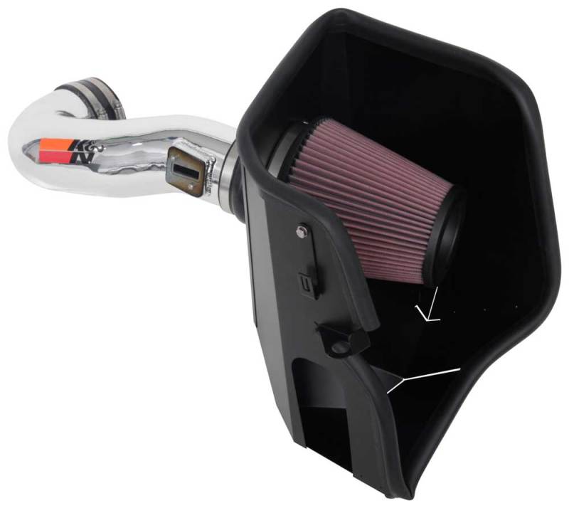 K&N Engineering 77-3110KP Performance Cold Air Intake System for Chevrolet Silverado 1500 and GMC Sierra 1500 V8-5.3/6.2L