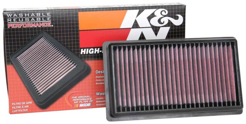 K&N Engineering 33-5081 High-Flow Washable Air Filter for Hyundai Accent and Kia Rio 1.6L