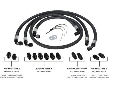 Fleece Performance LB7/LLY Duramax Transmission Cooler Line Kit for GM 6.6L Diesel Trucks