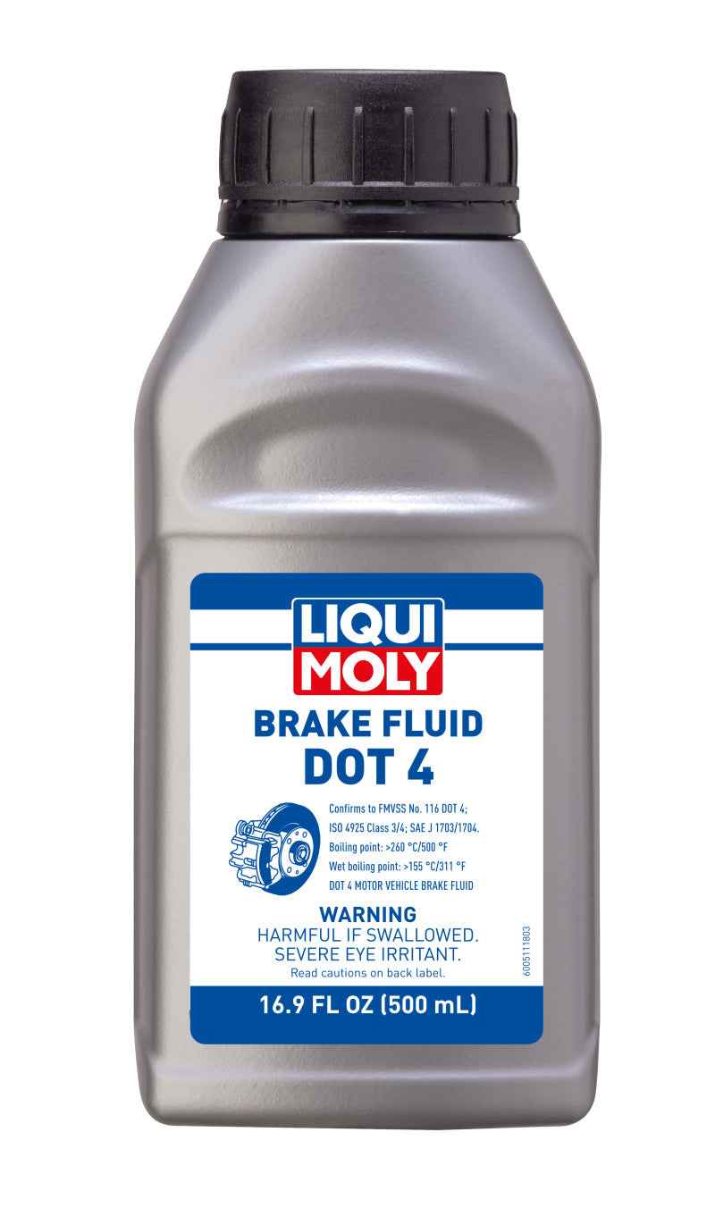 LIQUI MOLY DOT 4 Brake Fluid - 16.9 fl oz - High-Temperature Synthetic Brake Fluid for BMW 3 Series and More