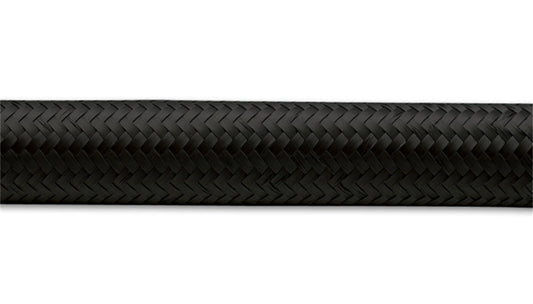 Vibrant 20 AN Black Nylon Braided Flex Hose - 2 Foot Roll for Automotive Fuel, Water, and Coolant Applications