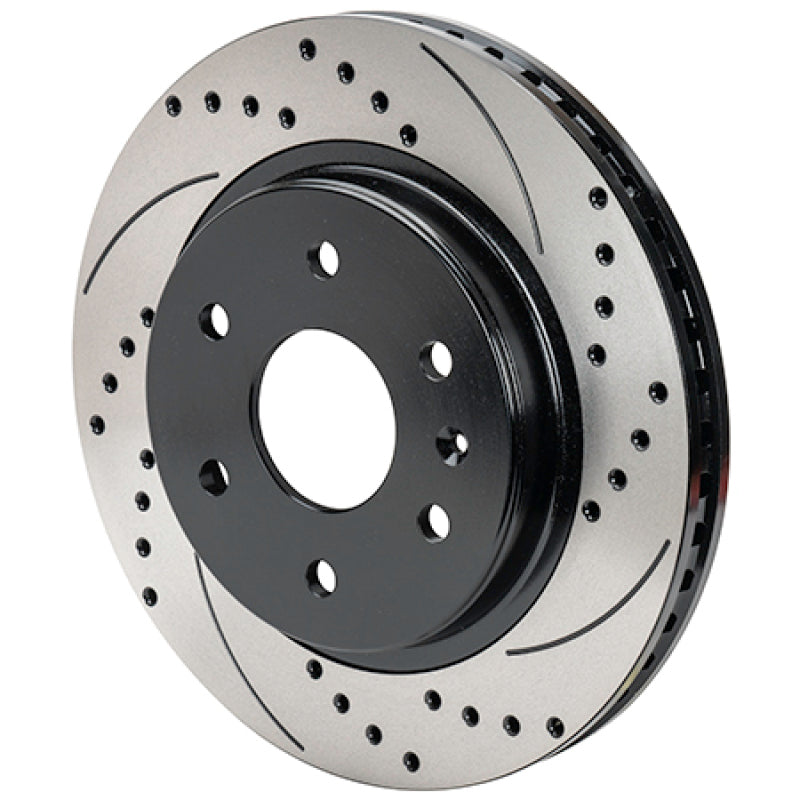 Wilwood SRP Drill/Slot Rotor for Right-Hand Side, 13.38 x 1.25 inches, Black Finish - Part #160-16512-BK