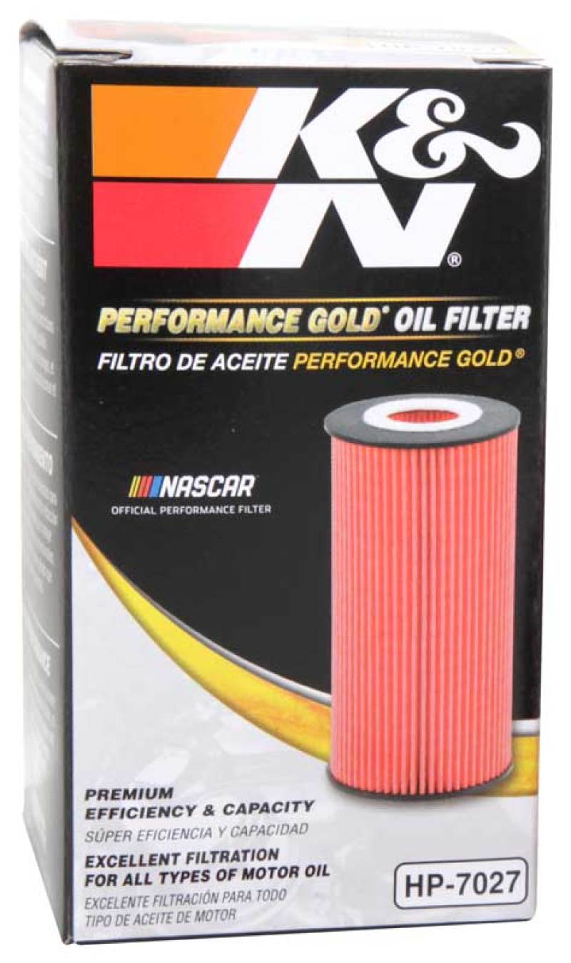 K&N Engineering HP-7027 Performance Oil Filter for 2011-2013 Chevrolet Cruze with Hengst Filter Housing