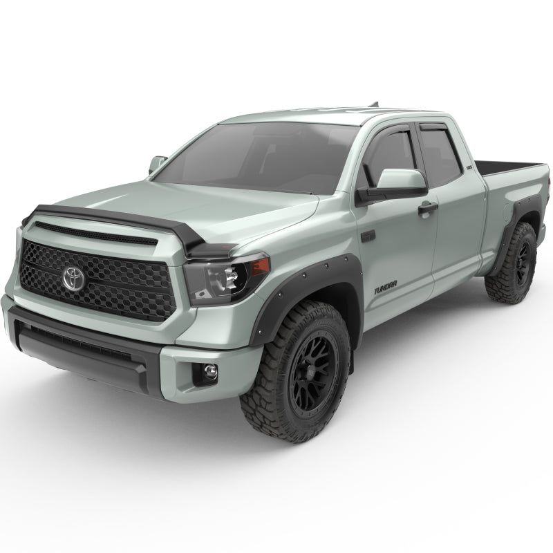 EGR 575091 In-Channel Window Visors for Toyota Tundra Double Cab, Smoked Dark Smoke Finish