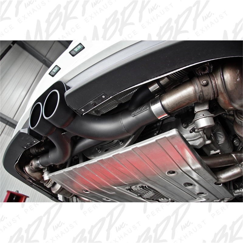 MBRP Armor BLK Series 14-19 Porsche 911 Center Muffler Bypass with 4-inch Tips – Black Coated