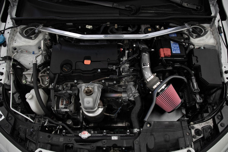K&N Engineering 69-1510TC Silver Typhoon Cold Air Intake System for Honda Civic 2.0L L4 (2022-2024)