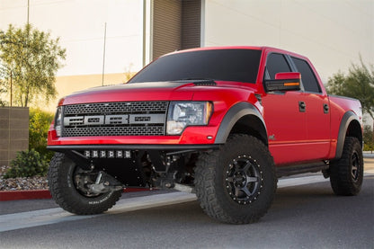 Addictive Desert Designs 10-14 Ford F-150 Raptor ADD PRO Front Bumper with Frame Cut Design in Hammer Black